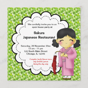Invitation Grande ouverture japonaise