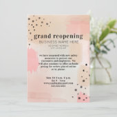 Invitation Grande réouverture du rose Abstrait (Debout devant)