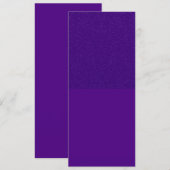 Invitation Grande Taille Violet Semi-Irisé – Perso (Devant / Derrière)
