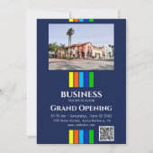 Invitation Grandes bandes d'ouverture QR Code photo verticale (Devant)