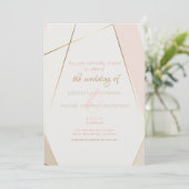 Invitation Grandes géométriques modernes contemporaines Sable (Debout devant)