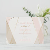 Invitation Grandes géométriques modernes contemporaines Sable (Debout devant)