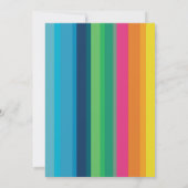 Invitation Grandes Lettres colorées Fête d'anniversaire pour (Dos)