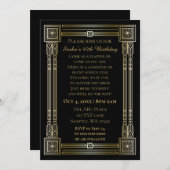 Invitation Grandes portes art déco des années 20 (Devant / Derrière)