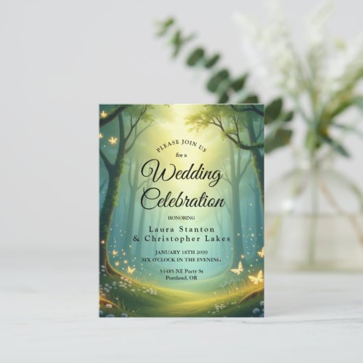 Invitation Grandeur brillante ensoleillée enchantée (Debout devant)