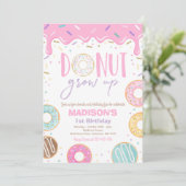 Invitation Grandeur de Donut 1er anniversaire Donut 1er anniv (Debout devant)