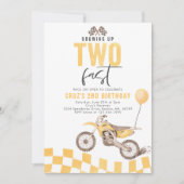 Invitation Grandir Deux Vélo Jaune Rapide Jaune Dirt Boy Anni (Devant)