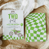 Invitation Grandir Deux Vélo Rapide Vert Dirt Boy Anniversair