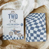 Invitation Grandir Deux Vélos Bleu Rapide Jour d'anniversaire