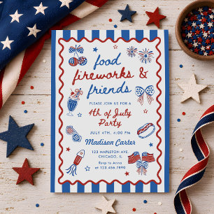 Invitation Grandmillennial 4 juillet BBQ