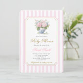 Invitation Grandmillennial Baby shower Girl (Debout devant)