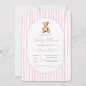 Invitation Grandmillennial Oear Baby shower Girl (Devant)