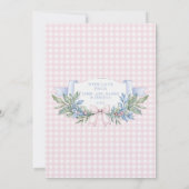 Invitation Grandmillennial Pink & Blue Holly Christmas (Dos)