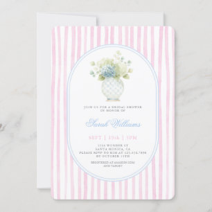 Invitation Grandmillennial Pink Ginger Jar Fête des mariées