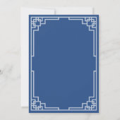 Invitation Grandmillentenaire Blanc Floral Bleu Gingembre Bab (Dos)