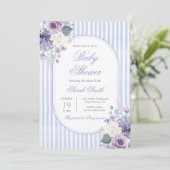 Invitation Grandmillentenaire Périwinkle Baby shower floral (Debout devant)