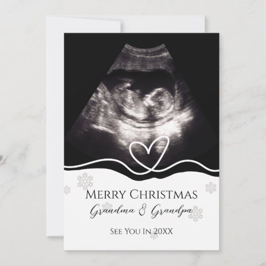 Invitation Grandparents Pregnancy Announcement Ultrasound  (Devant)