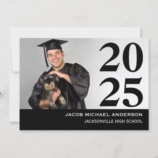 Invitation Grands Nombres - Annonce de Remise de Diplômes (Devant)