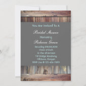 Invitation grange bois Cowboy Western pays nuptiale douche (Dos)