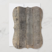 Invitation grange bois rustique pays nuptiale (Dos)