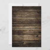 Invitation Grange Bois Snowflakes Rustique Mariage d'hiver (Dos)