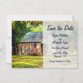 Invitation Grange de campagne rustique Drapeau américain Enre (Devant)