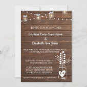 Invitation Grange de mariage espagnole en bois classique pot  (Devant)