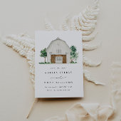 Invitation Grange Enregistrer La Date, Ferme Rustique Enregis