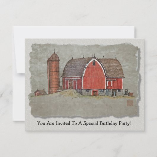 Invitation Grange et silo rouges (Devant)