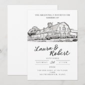 Invitation Grange rouge à Outlook Farms Custom Venue Invitati (Devant / Derrière)