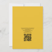 Invitation Grange Rustique Code QR RSVP Tournesol Mariage (Dos)