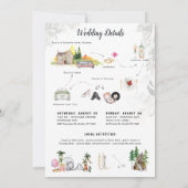 Invitation Grange rustique d'automne | Week-end de mariage il (Dos)