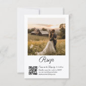 Invitation Grange Rustique de Campagne 2 Photo QR Code RSVP M (Dos)