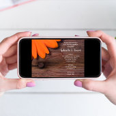 Invitation Grange Rustique en Bois de Marguerites pour Mariag