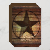 Invitation grange rustique texas étoile western nuptiale douc (Devant / Derrière)