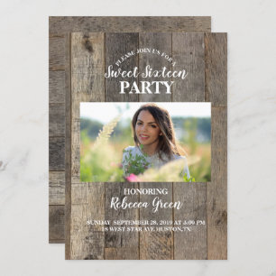 Invitation grange wood western country Sweet sixteen