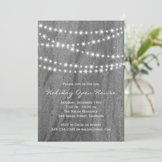 Invitation Granit & Twinkle Lights Holiday Open House (Debout devant)