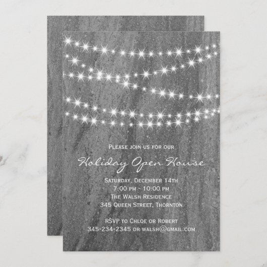 Invitation Granit & Twinkle Lights Holiday Open House (Devant / Derrière)