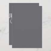 Invitation Granite Gris Moderne Minimal Simple Mariage Invita (Devant / Derrière)