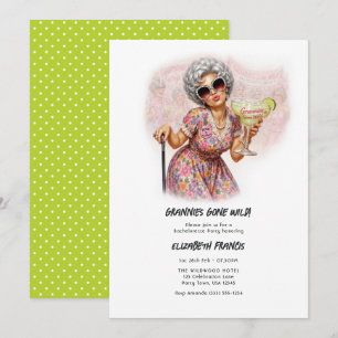 Invitation Grannies Gone Wild Fête d'Enterrement de Vie de Cé