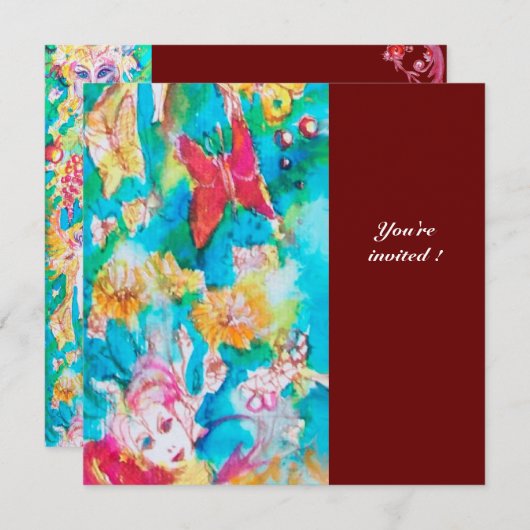 Invitation GRAPE FAIRY TALE Imaginaire coloré (Devant / Derrière)