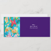 Invitation GRAPE FAIRY TALE violet bleu fuchsia rose blanc (Dos)