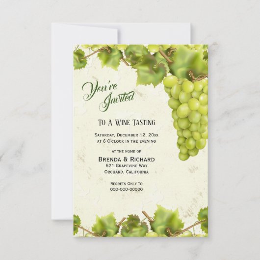 Invitation Grape Vineyard (Devant)