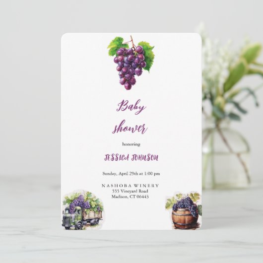 INVITATION GRAPES BABYSHOWER (Debout devant)