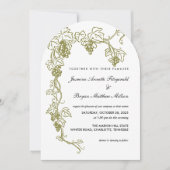 Invitation Grapevine Élégant Mariage de vignoble | Italie (Devant)