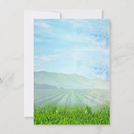 Invitation Grapevines, chèvres et colibris (Dos)