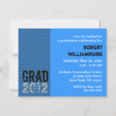 Invitation Graphique Bleu du Parti de la fin de l' (Dos)