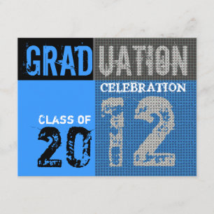 Invitation Graphique Bleu du Parti de la fin de l'