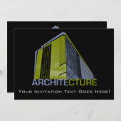 Invitation Graphique d'architecture (Devant / Derrière)