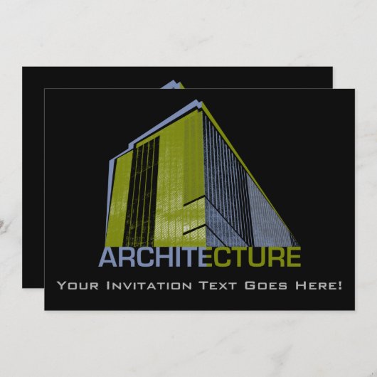 Invitation Graphique d'architecture (Devant / Derrière)